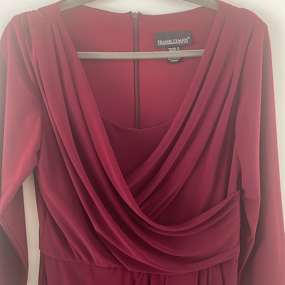Frank Lyman Red Wrap Dress - Picture 2 of 2